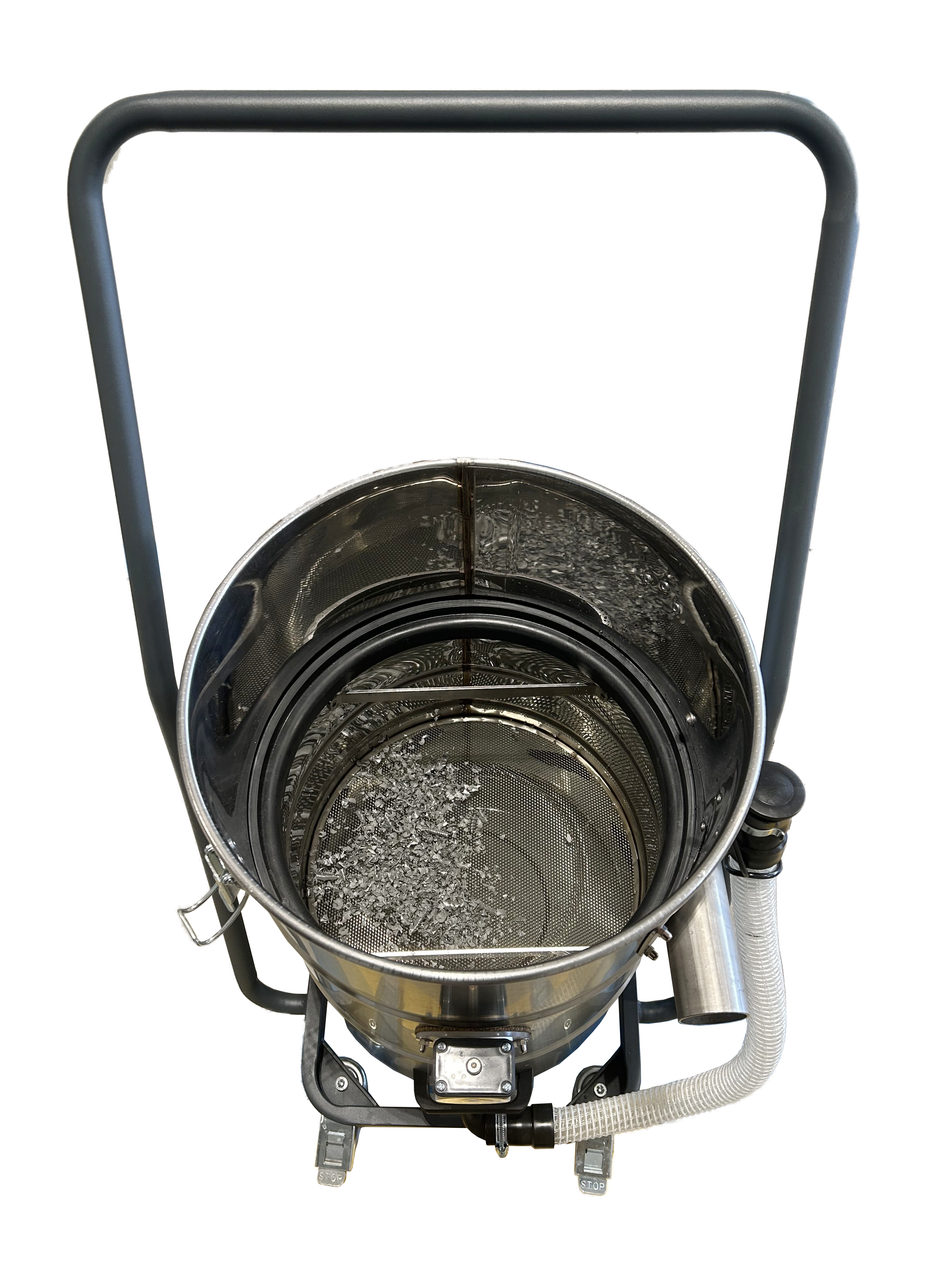 RVS zeefmand 280W oliezuiger en spanenzuiger