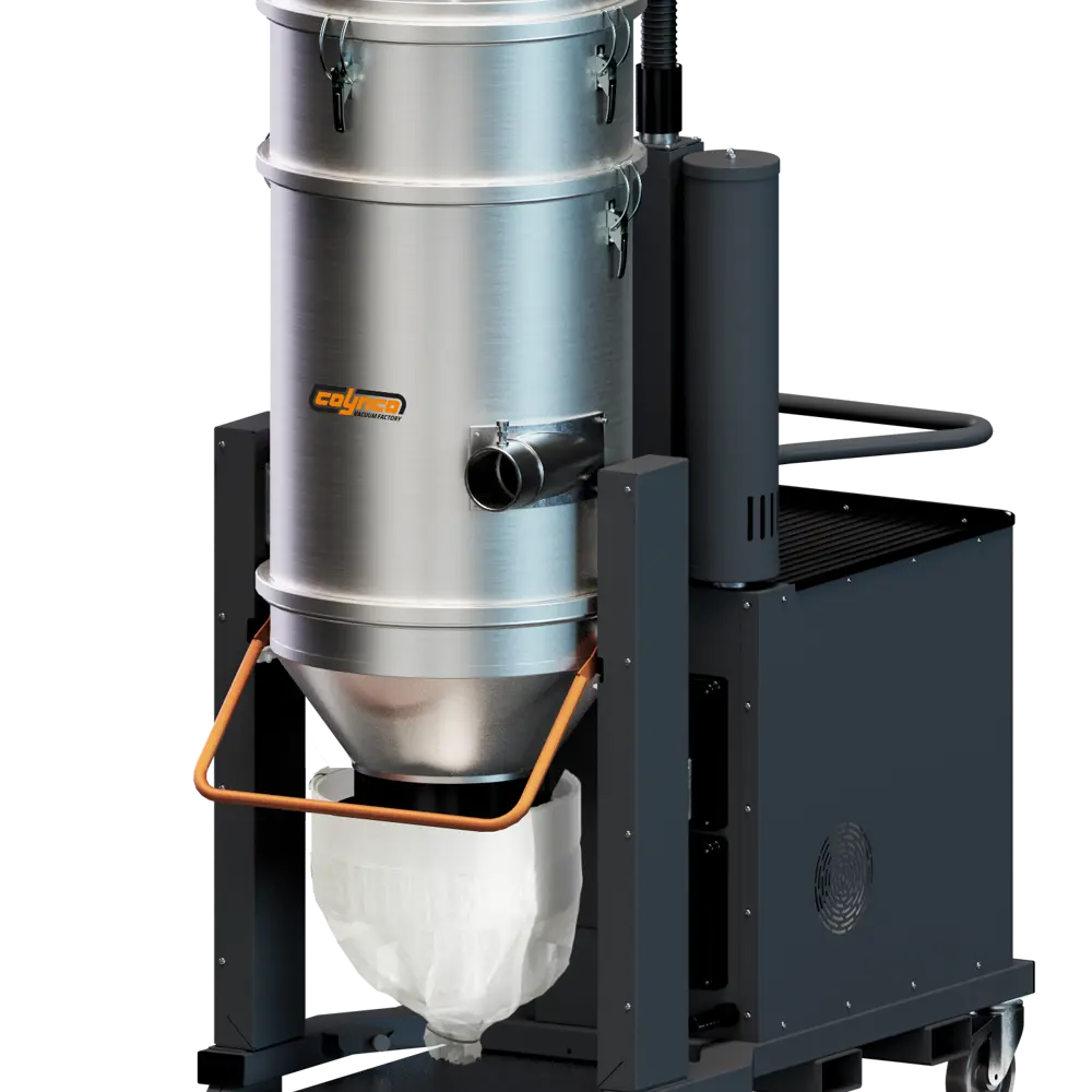 Coynco HDC 511 BAG CLEAN explosieveilige stofzuiger perspectief met opvangzak