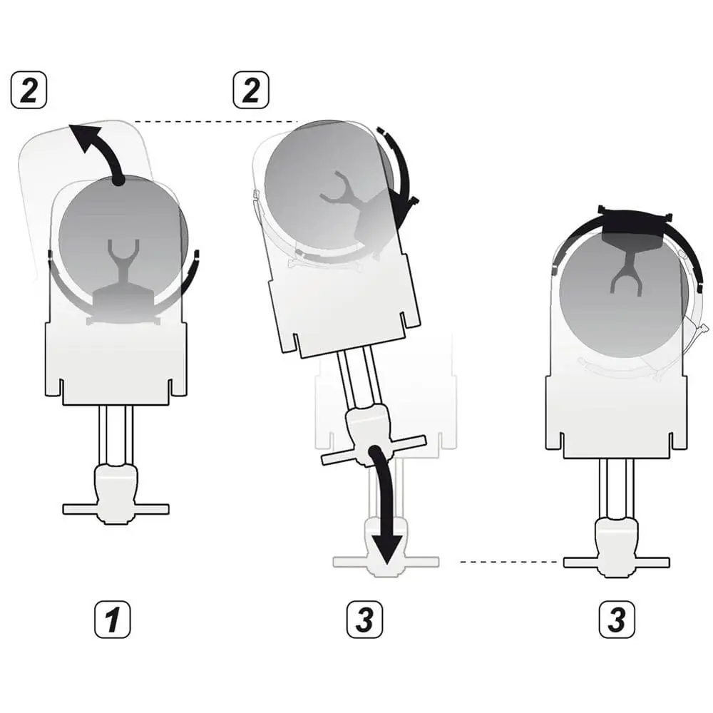 omkeerbare zuigmond voor het schrobben en zuigen onder tafels met een schrobmachine