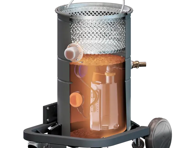 OIL 80 opvangketel met spaander scheidingsbak