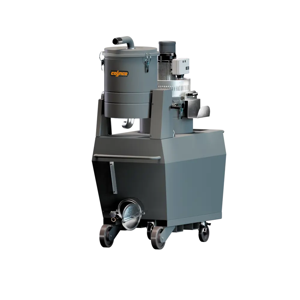 Coynco OIL 300 industriële oliezuiger perspectief met motor en opvangsysteem