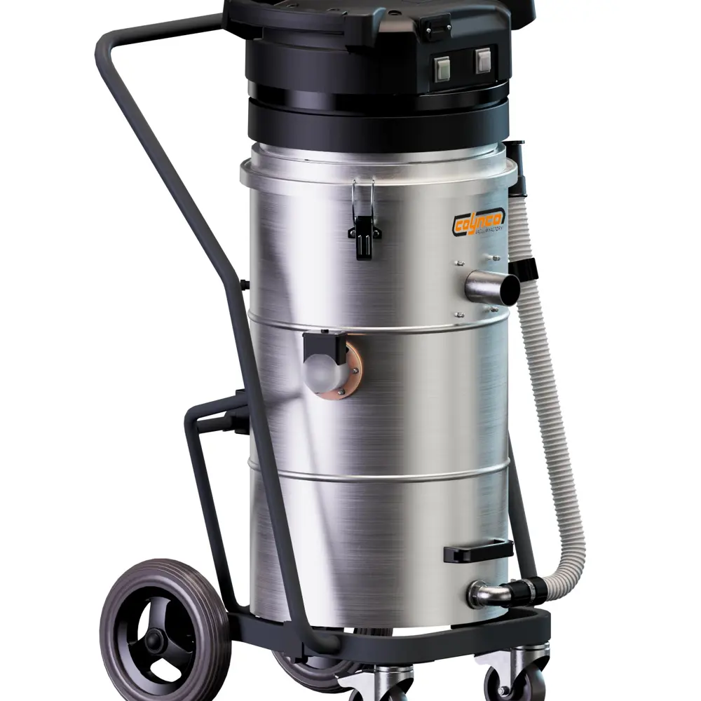 Coynco Slurry 245 industriële vloeistofzuiger met RVS behuizing en slangaansluiting