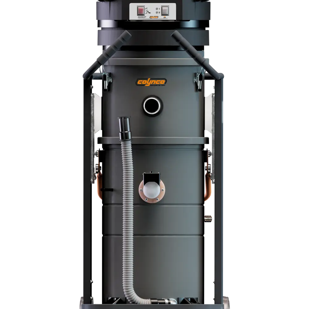 Coynco OIL 80 compacte oliezuiger vooraanzicht met bedieningspaneel en zuigslang