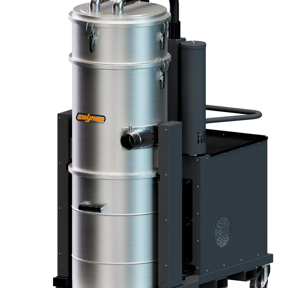 Coynco HDC 511 CLEAN explosieveilige stofzuiger zijaanzicht op zwenkwielen