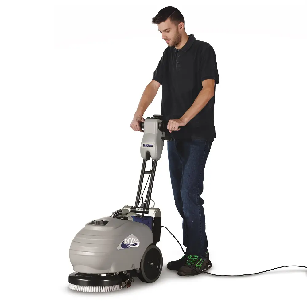 Floorpul Onyx 35E compacte achterloop-schrobmachine met netvoeding voor professionele vloerreinigning in Nederland