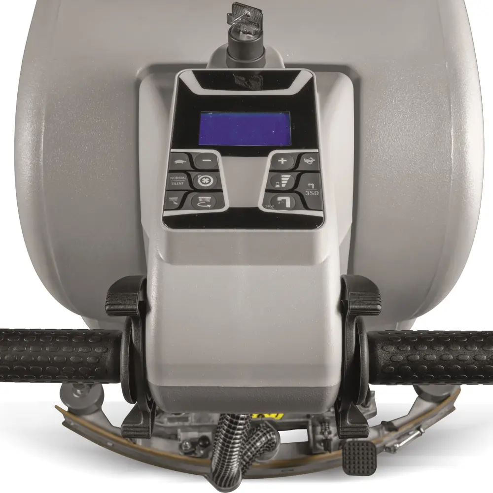 Bedieningspaneel van de Floorpul Ruby 48BH schrobmachine met intuïtieve bediening