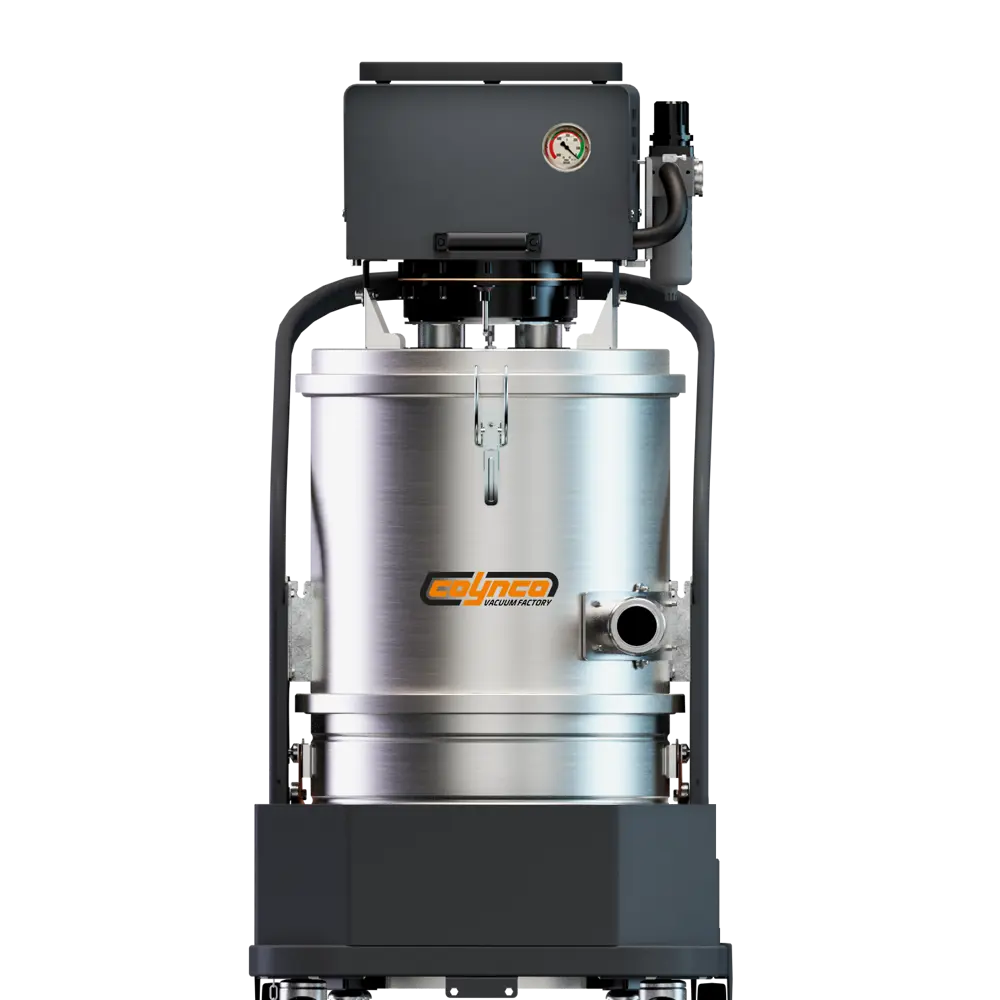 Coynco S PN MAXI ATEX pneumatische stofzuiger vooraanzicht met groot volume