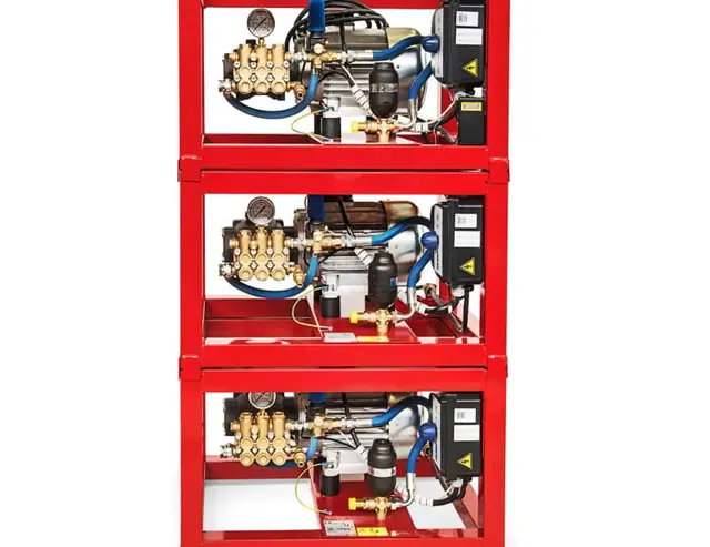 Stationaire koudwater hogedrukreiniger op maat samen te stellen. 