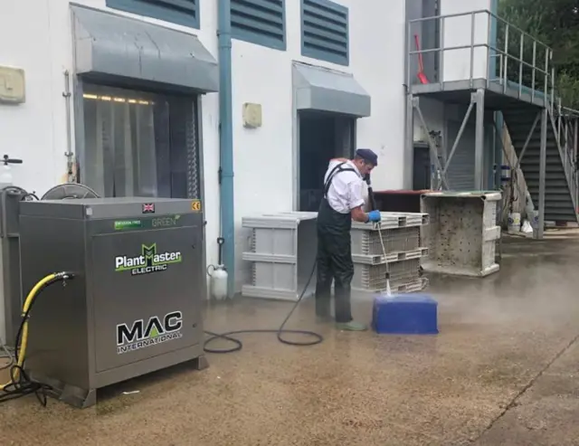 Hogedrukreiniger voor de voedingsmiddelenindustrie - emissievrij