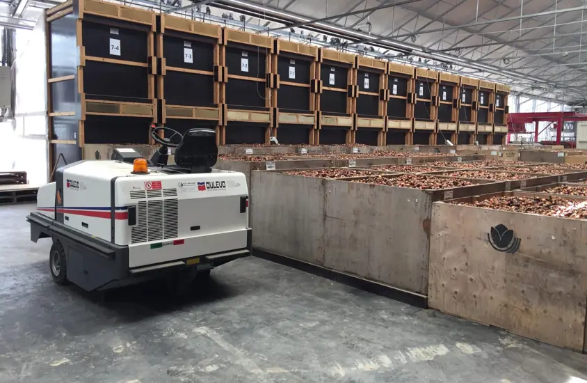 Industriële veegmachine Dulevo 100 in de praktijk