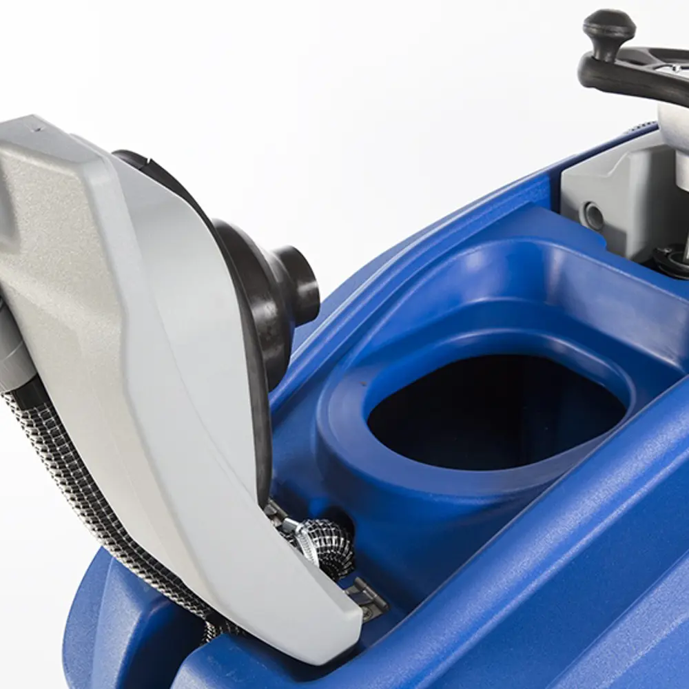 Vuilwatertank van de Floorpul Quarz 80 schrobmachine met eenvoudige toegang