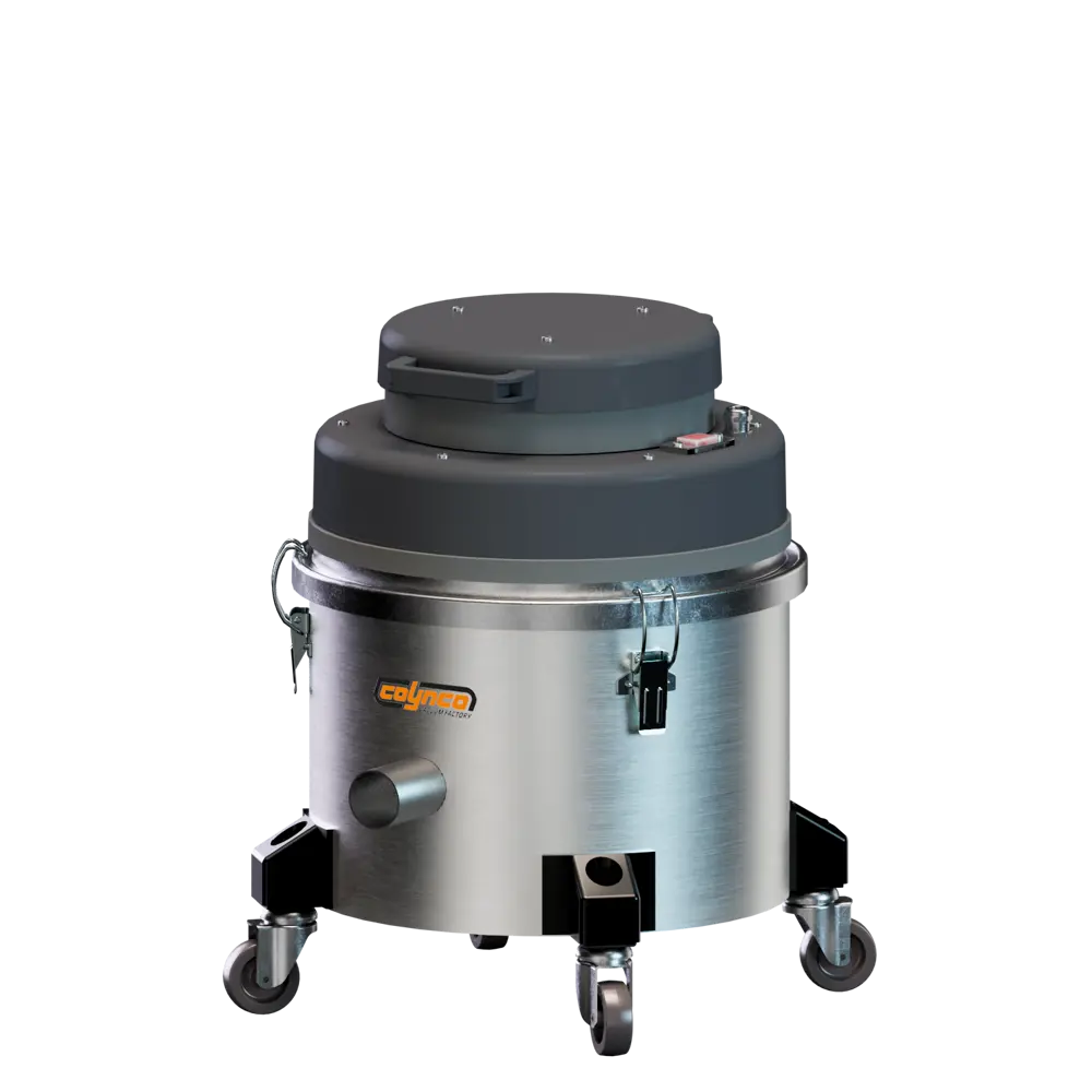 Coynco BSL 100 ATEX stofzuiger zijaanzicht met RVS behuizing