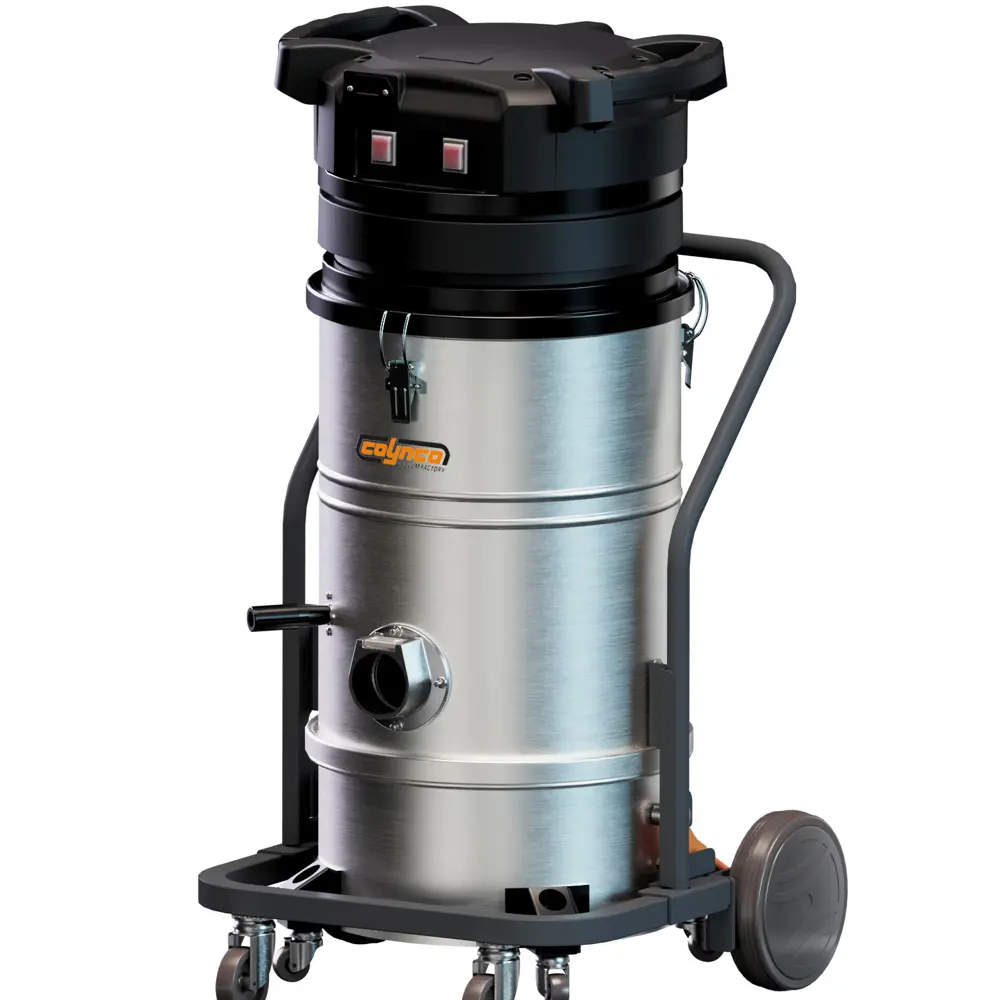 Coynco WM220 Basic industriezuiger in RVS met slangaansluiting perspectief