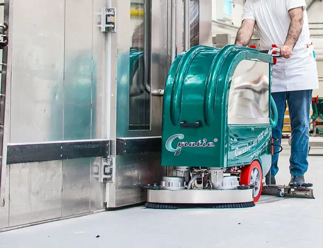 GMATIC RVS schrobmachine in de voedingsmiddelen industrie
