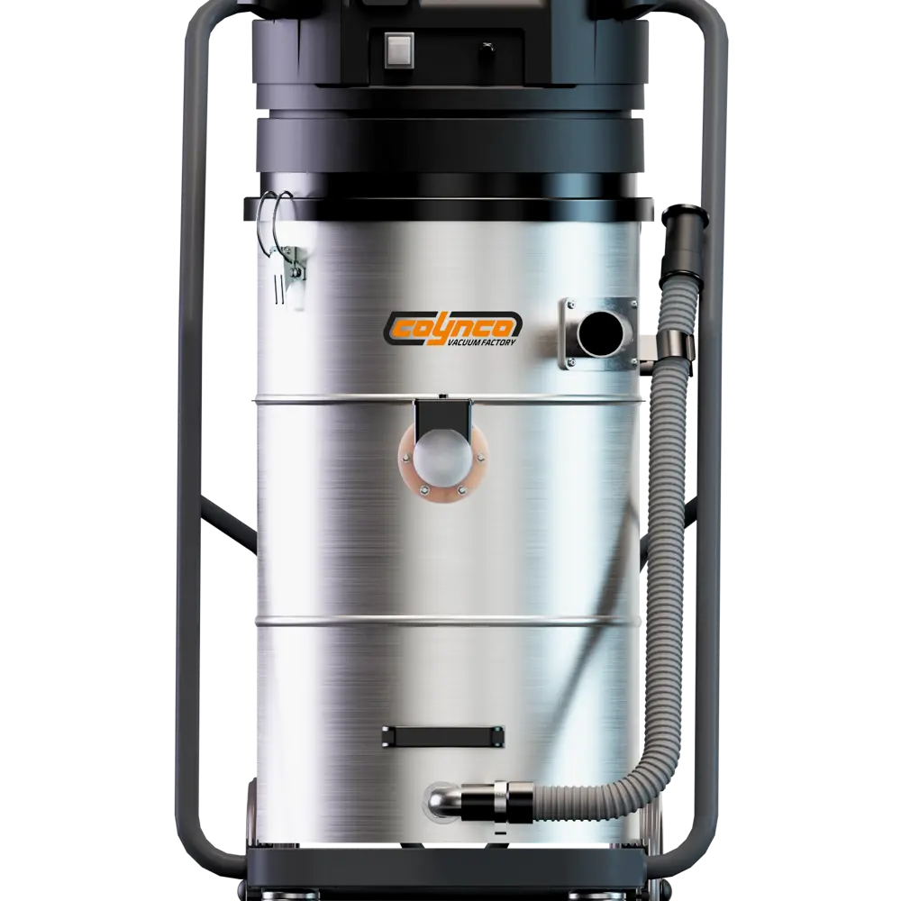 Coynco OIL 280W oliezuiger vooraanzicht met RVS tank en beschermbeugel