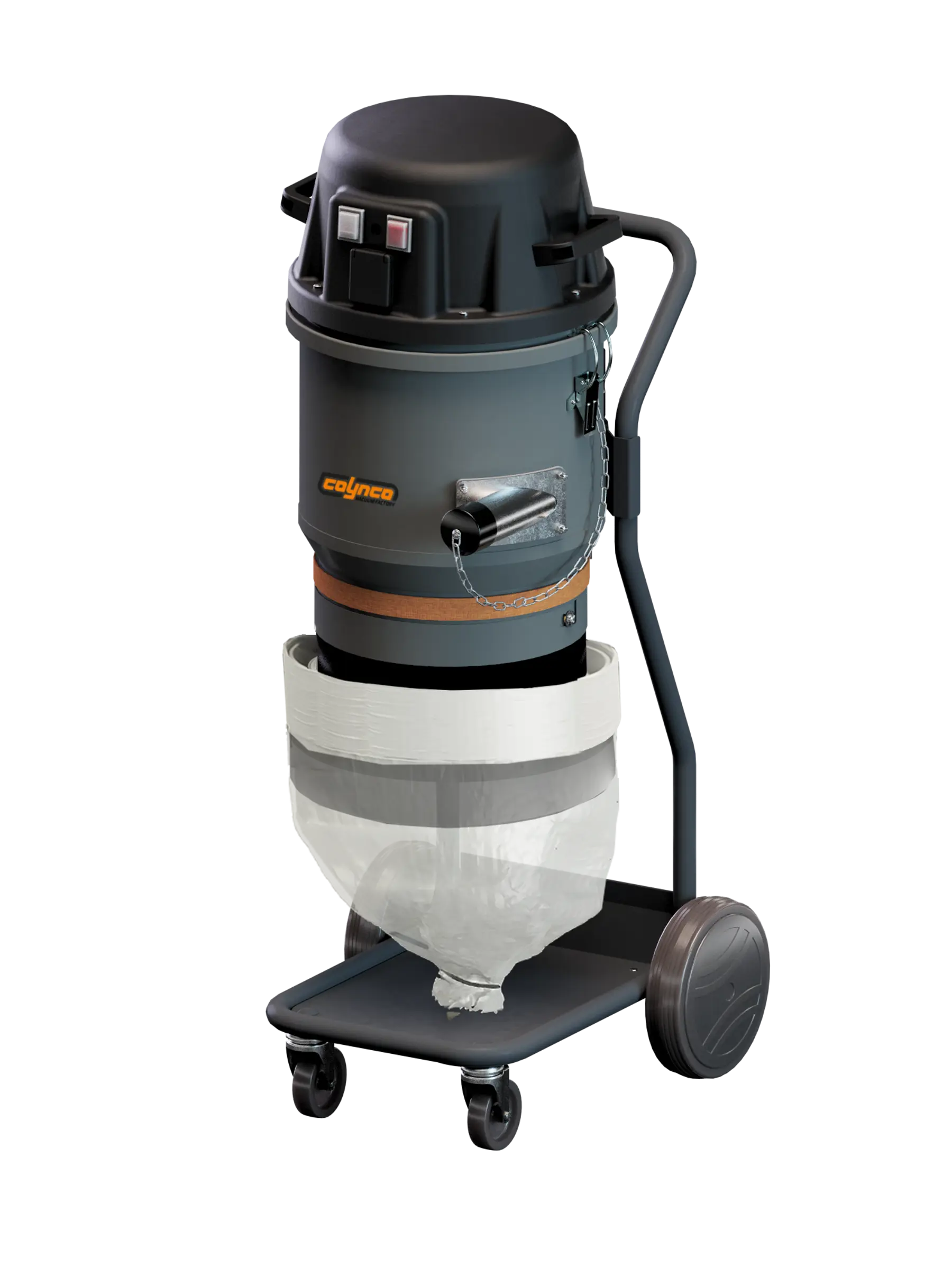 Verwijzing naar de industriële stofzuiger pagina op de website.