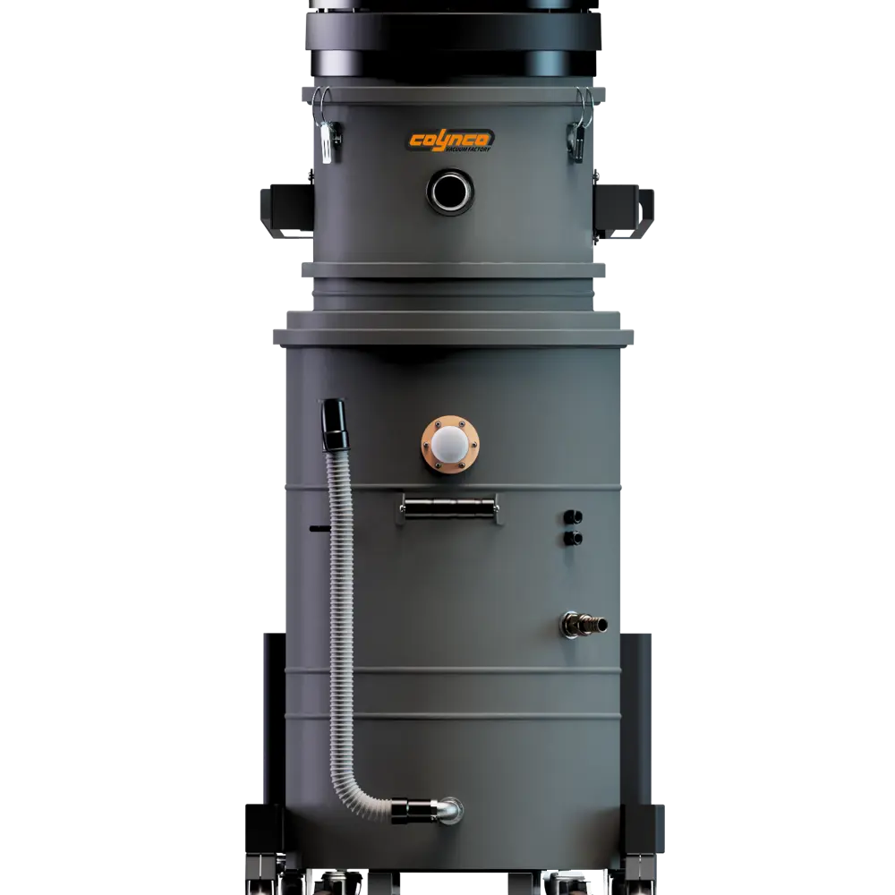 Coynco OIL 200 oliezuiger vooraanzicht met grote opvangcapaciteit en aftapkraan