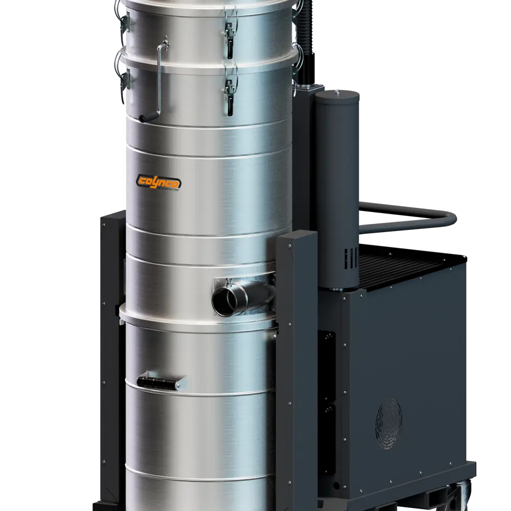 Coynco HDC 111 Basic explosieveilige stofzuiger perspectief met groot filter