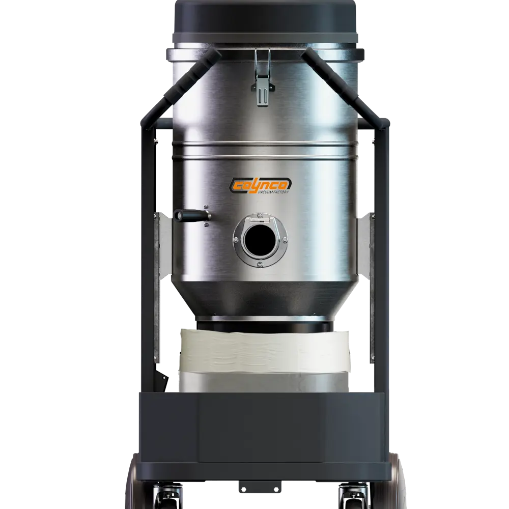 Coynco BSL BAG ATEX stofzuiger vooraanzicht met conische opvang