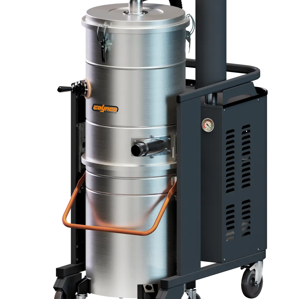 Coynco HDC B 155 Basic explosieveilige stofzuiger perspectief met RVS tank